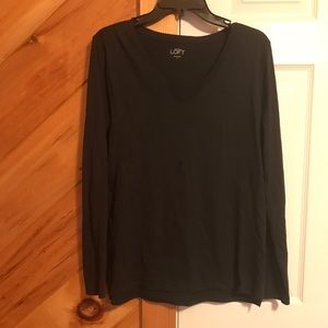 Ann Taylor Loft V-Neck long Sleeve Tee